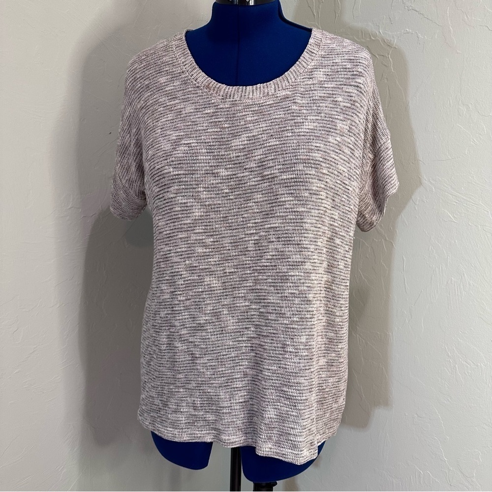 Bobeau Collection Short Sleeve Knit Sweater Size Large